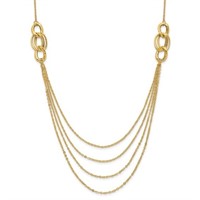 14 Kt- Multi Strand Layer Necklace