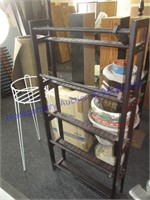 PLANT STANDS AND BOOKCASE