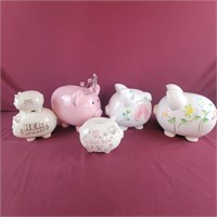 Collection of Ceramic Piggy Banks