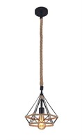 10" Hemp Rope Diamond Ceiling Light