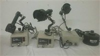 3 vintage Optix microscope specialist lights and