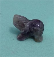 Gemstone Carved Elephant 1 1/2"