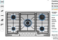 Empava 36 in Gas Stove Cooktop 5 Italy Imported