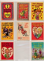 GROUP OF 1959 TOPPS FUNNY VALENTINE CARDS 56/66