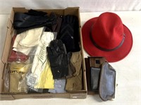 women’s vintage gloves/coin purse/hat