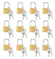 12 Pack Small Locks with Keys