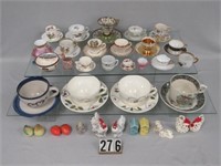 CUPS & SAUCERS, S & P SHAKERS, PLATES, ETC.: