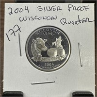 2004 SILVER PROOF WISCONSIN QUARTER