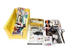 Fabric Scissors, Rotary Cutter, Buttons & Misc.