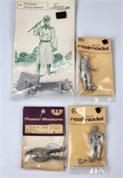4) MINIATURE LEAD SOLDIERS NEW IN PACKAGE