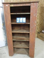 PRIMITIVE OPEN FRONT COUNTRY CUPBOARD