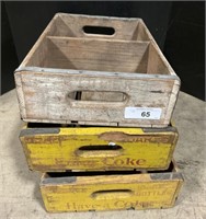 3 Advertising Wooden Crates.