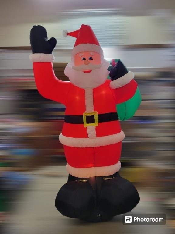 7’+ Inflatable Nylon Santa Yard Display (r11)