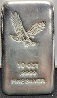 (10) Troy Oz. Silver Bar; Sold By The Ounce