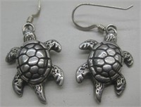 Sterling Silver Tortoise Earrings