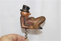 A Vintage German Wooden Figueral Cork Opener