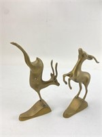 Vintage Brass Gazelles 8"