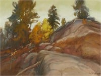 Faith Lowell "Growing Up" Landscape Painting 1982