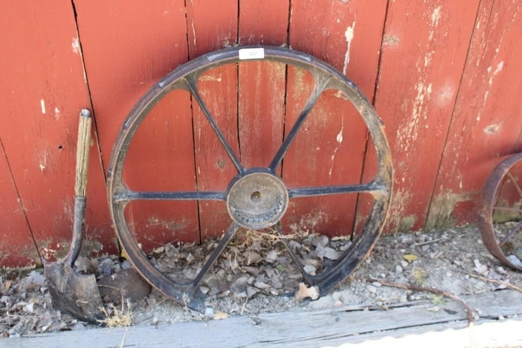 Steel implement wheel