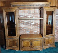 Exquisite Hardwood Entertainment Console/Bookshelf