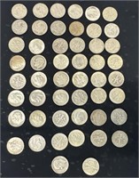 50 Roosevelt Dimes (90% silver)