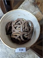 (2) Buckets of Used Horse Shoes