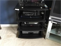 4 Shelf Audio Stand-Wood & Metal