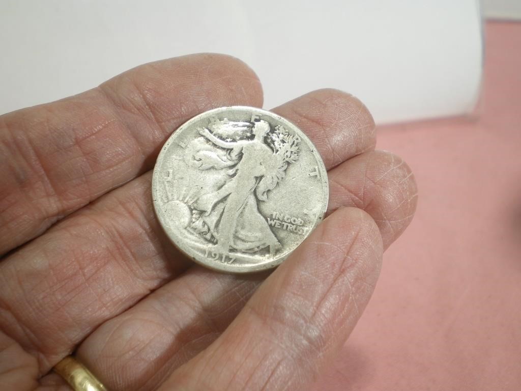 Silver 1917 Walking Liberty Half Dollar