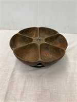 Cast iron Star Nail Cup. 9.5” across. 3.5” high