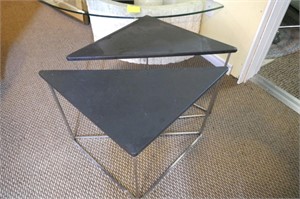 Pair Triangle End Tables