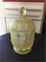 NICE WESTMORELAND HAND PAINTED CANISTER WITH LID