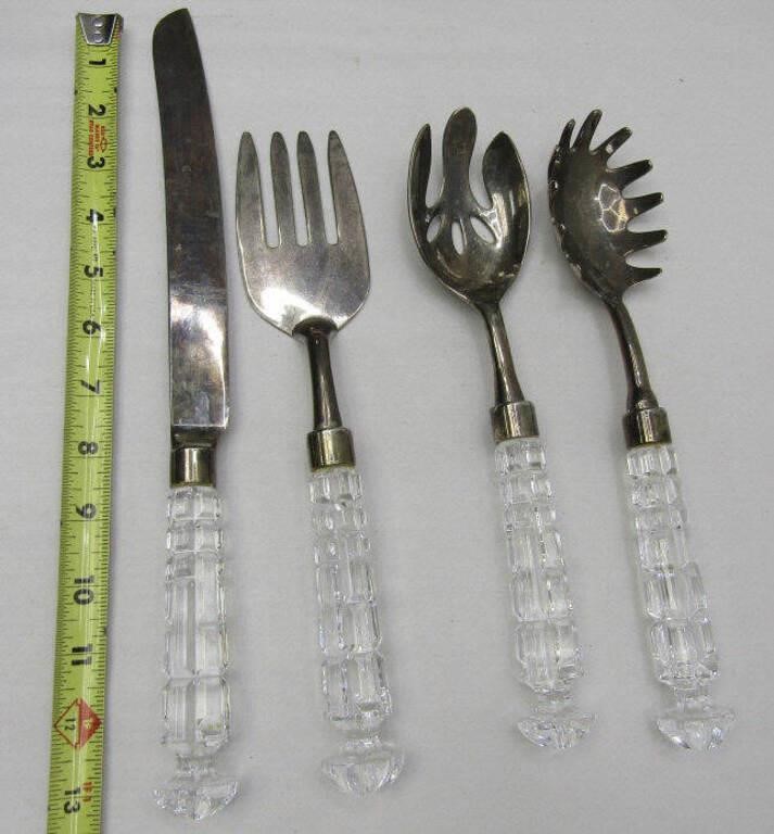 Crystal Handle Serving Utensils