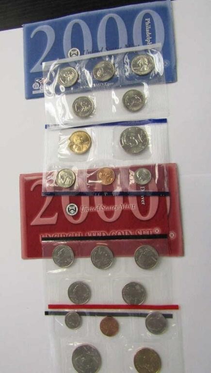2000 US Mint Uncirculated P&D Set - 20 Coins