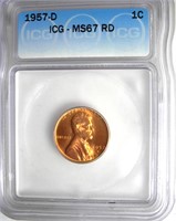 1957-D Cent ICG MS67 RD LISTS $375