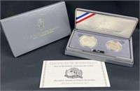 1991 Proof 2 Coin Set, Mt. Rushmore w/ Silver