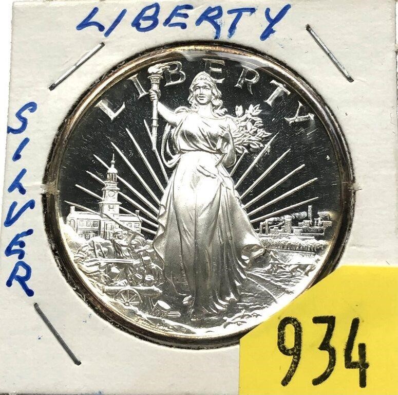 Liberty silver token