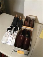 4 pair mens shoes, size 10 (dress; tennis shoes)