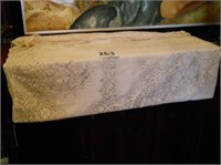 Rectangle Off White Lace Table Cloth