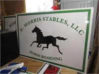 2- horse boarding signs