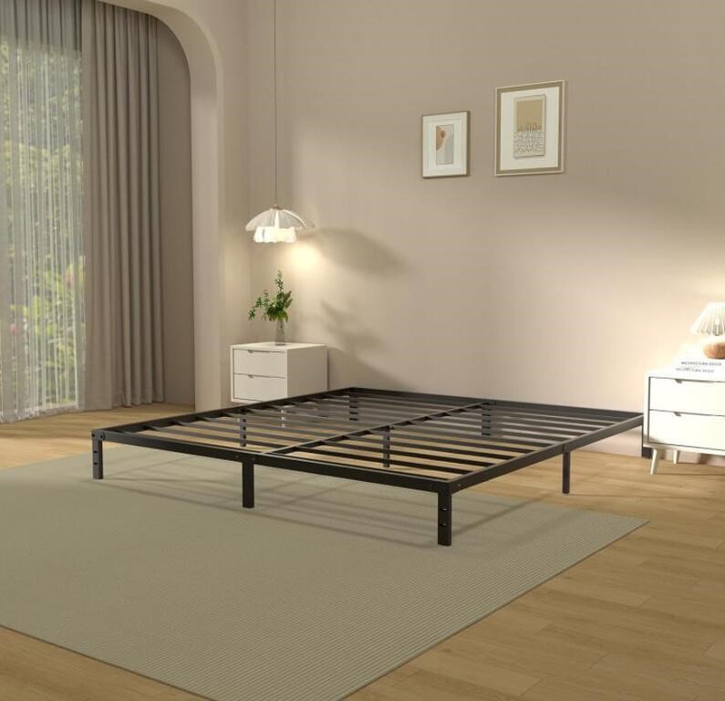 AGXI, 7 IN. QUEEN SIZE METAL BED FRAME, MAY BE