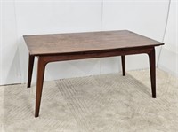 TEAK EXTENDING DINING TABLE WITH PULL OUT LEAVES