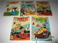 Lot Of 5 Golden Age Charlton Popeye Comics