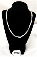 Stunning Vintage Pearl Necklace w/ 14k Gold Clasp