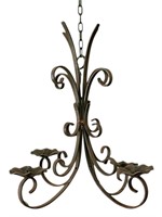 French Iron Curly Center Light Fixture
