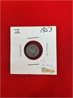 1853 Three Cent Coin