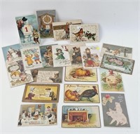 1900’s Happy New Year & Thanksgiving Postcards