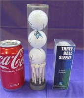 2 Sets of 3/ea. Golf Balls & Golf Tees