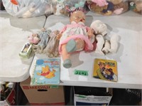 Sleepyeye doll, kids books, porcelain dolls