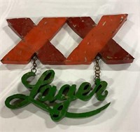 Metal Dos Equis Lager sign