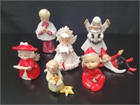Japanese Ceramic Christmas Figurines vtg